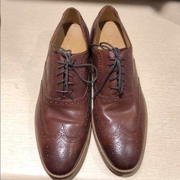 Cole Haan Cambridge wingtip Oxford Dk Brown sz 10 - Picture 2 of 8